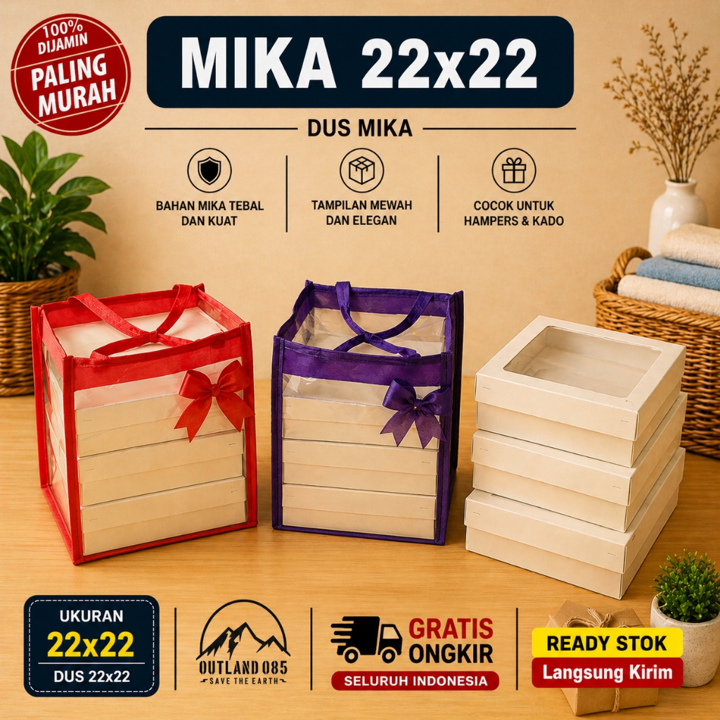 Tas mika pita hajatan 22x22 box dus nasi kotak berkat besek pengajian syukuran