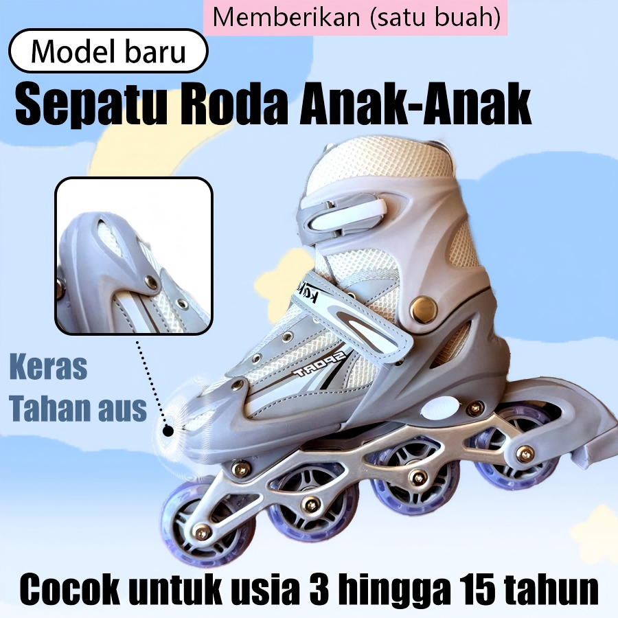 MTG -Ada hadiah gratis (pilihan sendiri)sepatu roda Oxelo/Sepatu Roda Anak Perempuan LED Model Mobil
