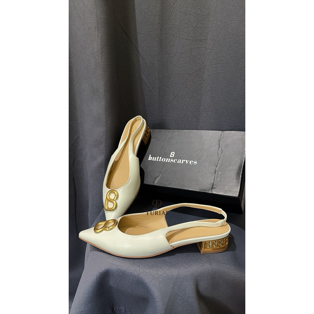 Ploved Heels Buttonscarves Milly Slingback Shoes