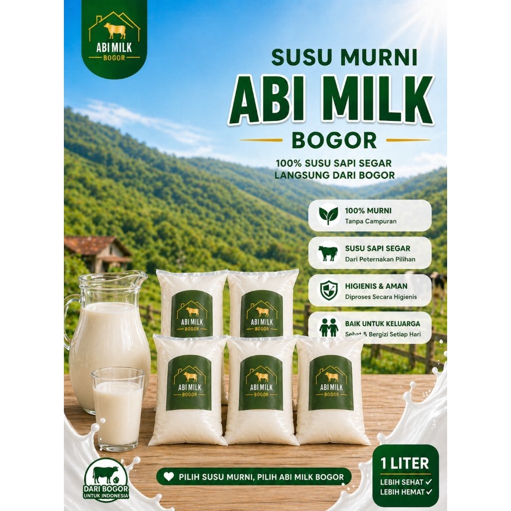 susu sapi murni segar 1 liter,pasteurisasi/MATANG, kami kirim dlam keadaan hangat BUKAN BEKU