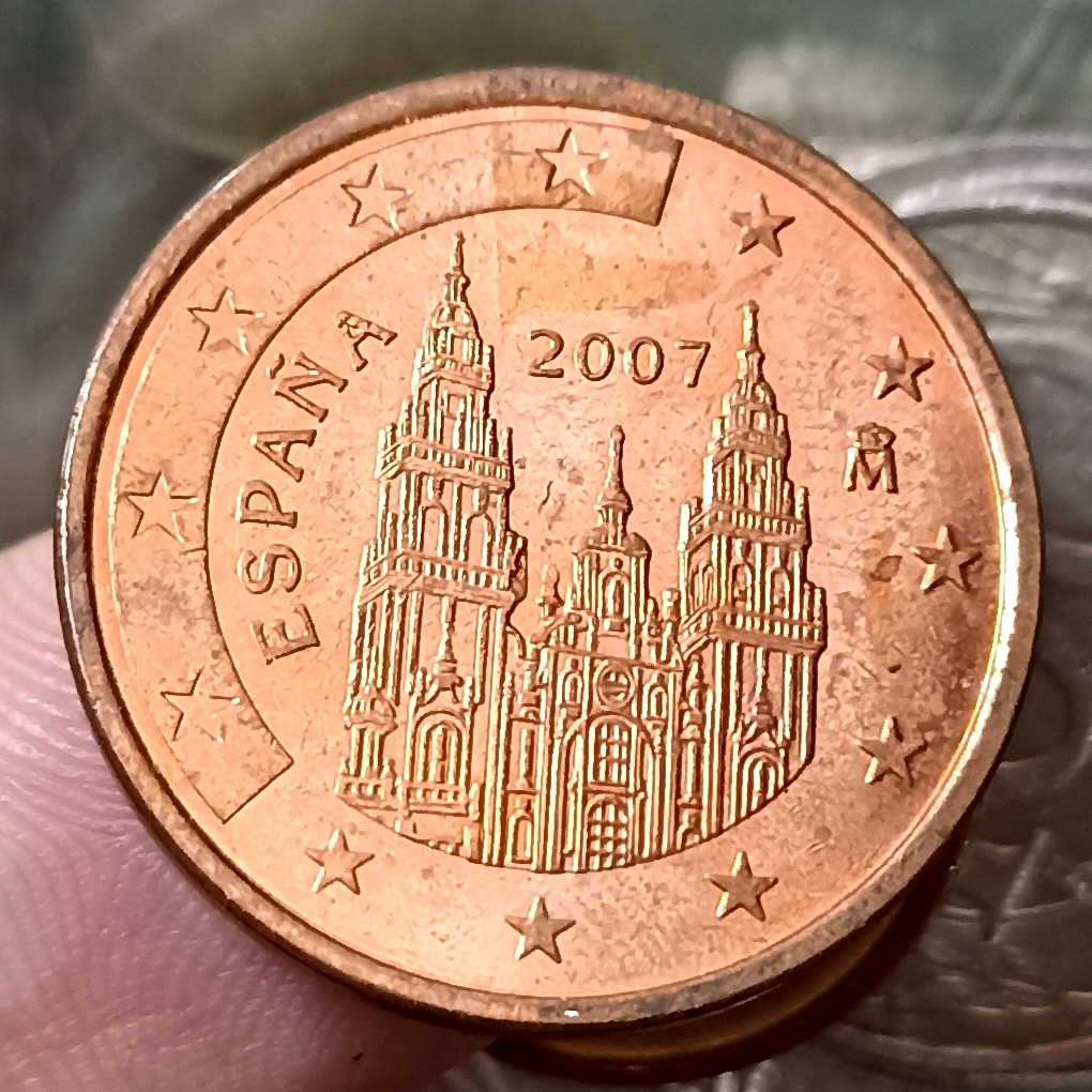Koin Kuno Spanyol 5 Euro Cents