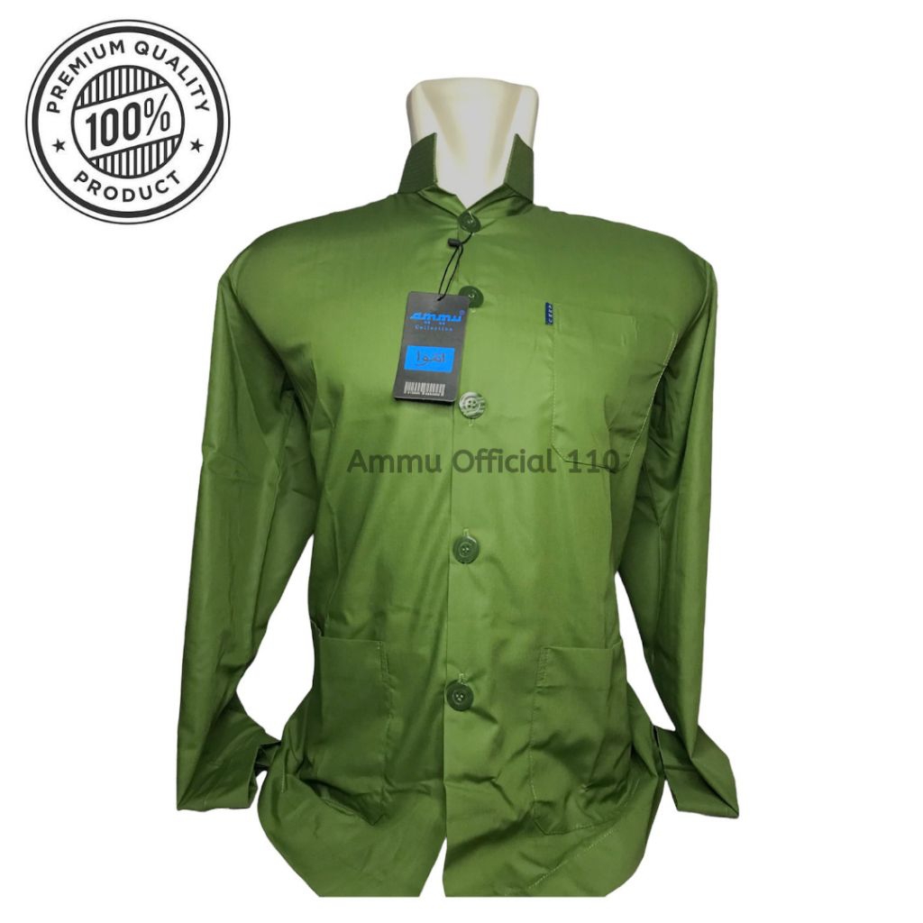 BAJU KOKO AMMU WARNA HIJAU DAUN/OLIVE