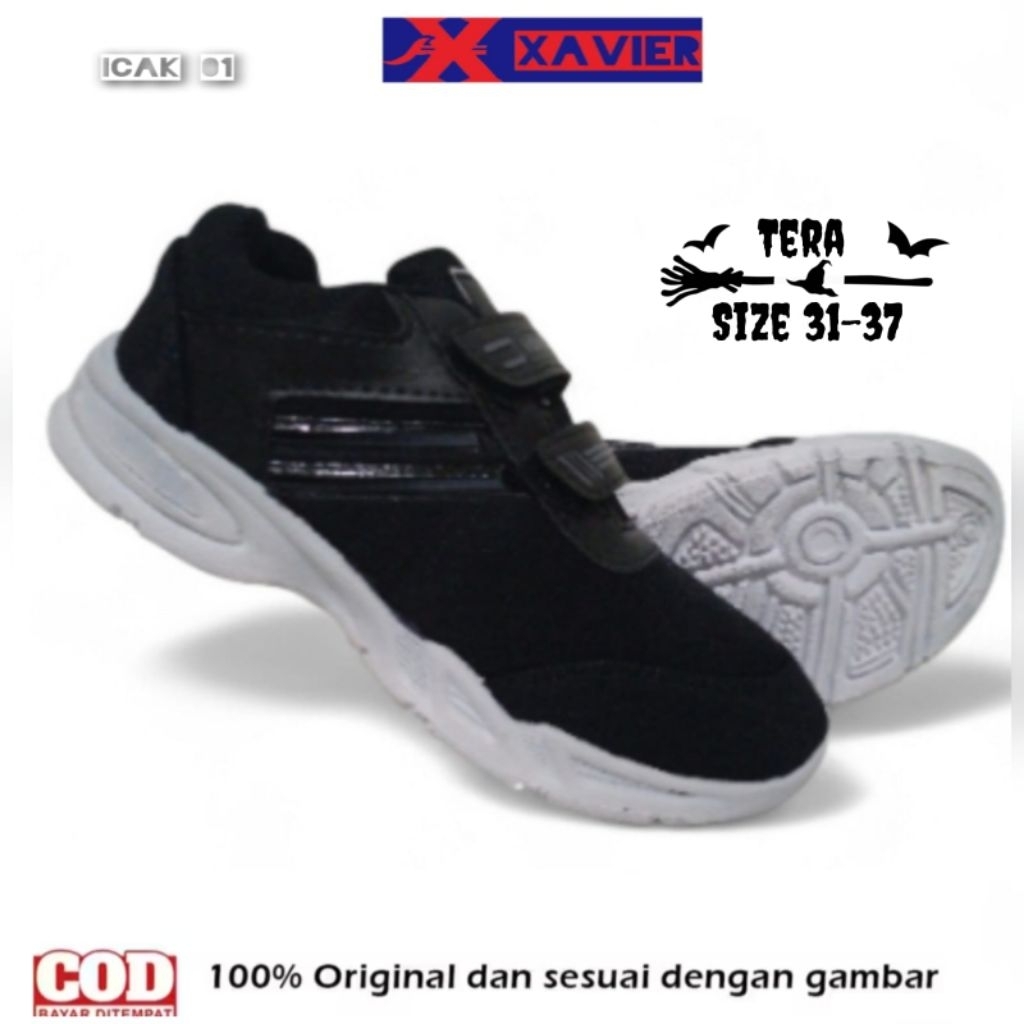 Sepatu sekolah ionish original sepatu sekolah SD SMP SMA pria wanita hitam putih