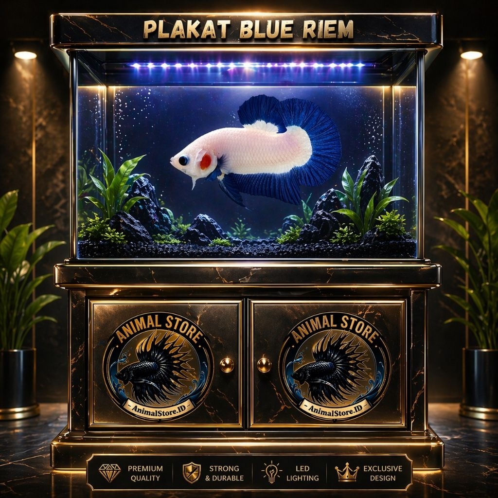 Betta Plakat Blue Rim Butterfly Double Tail - Elegan, Warna Menawan, Kualitas Unggul