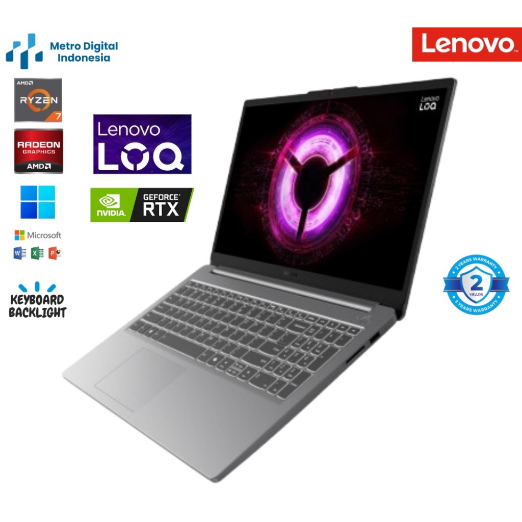 LENOVO LOQ 15ARP10E AMD Ryzen 7 7735HS RAM32GB SSD1TB 15.6inc 100%Srgb IPS RTX3050 6GB Windows 11 OH