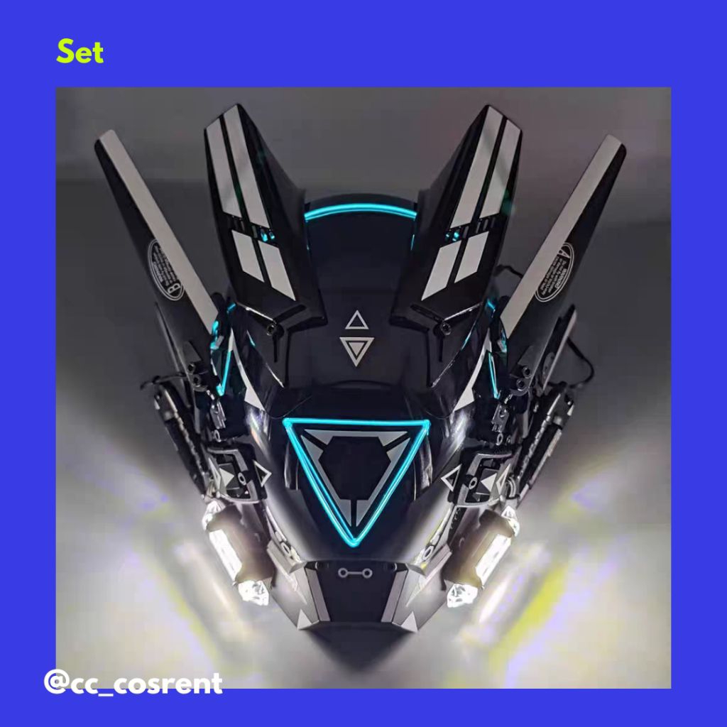 helm cyberpunk atau topeng cosplay cyber punk