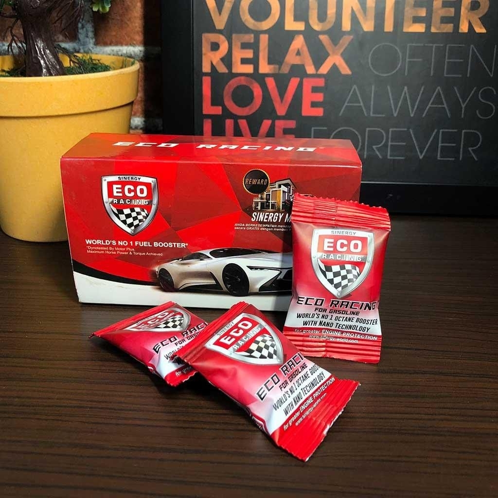 Eco Racing Mobil Bensin Mengurangi Konsumsi Bahan Bakar Isi 10 Sachet Original Eco Racing