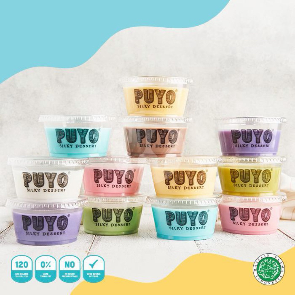 Puyo Silky Pudding Dessert Original harga tertera 1 paket isi 12 pcs