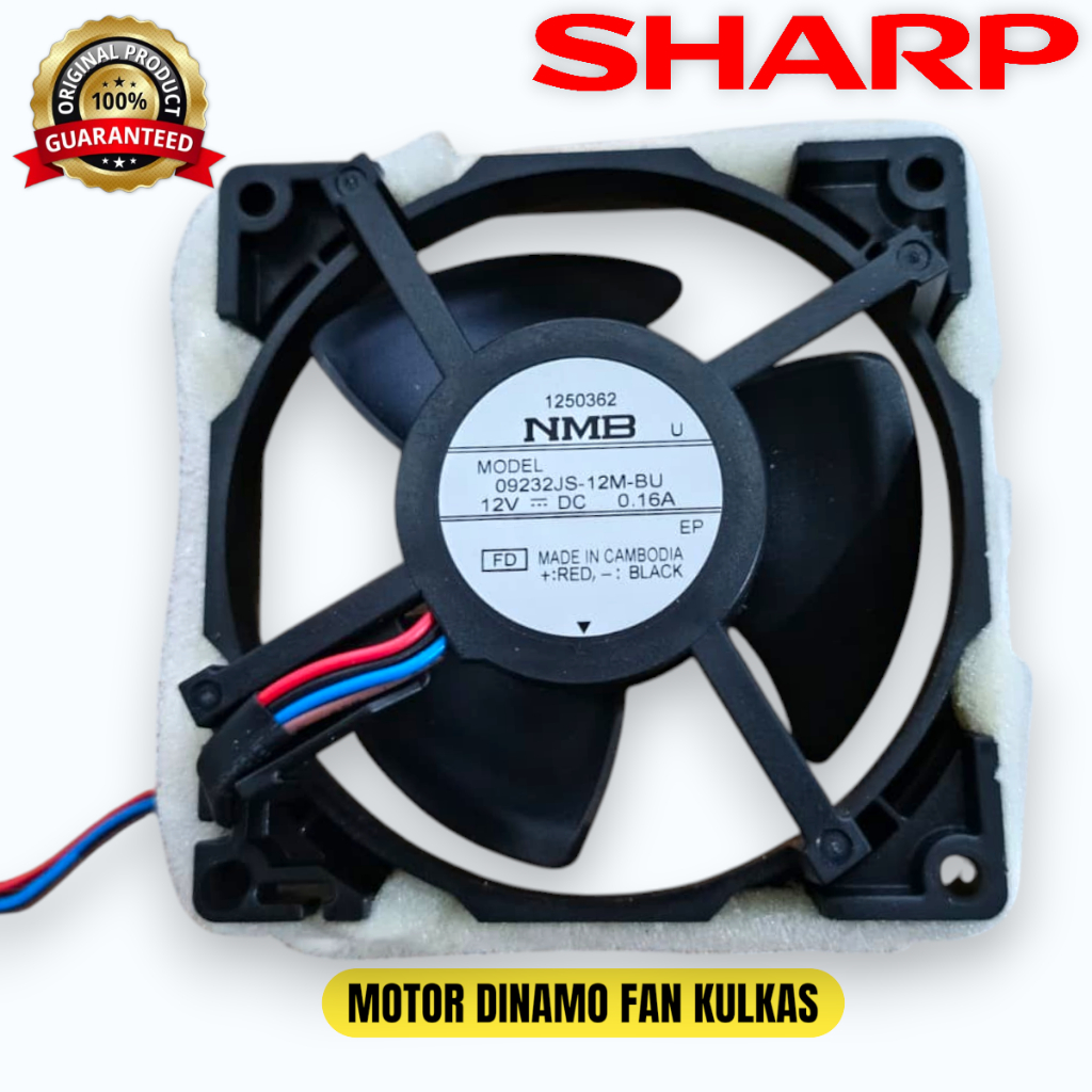 FAN / KIPAS KULKAS SHARP 2 PINTU DC 12V SJ-246 | MOTOR DINAMO FAN KULKAS SHARP [sku0501]