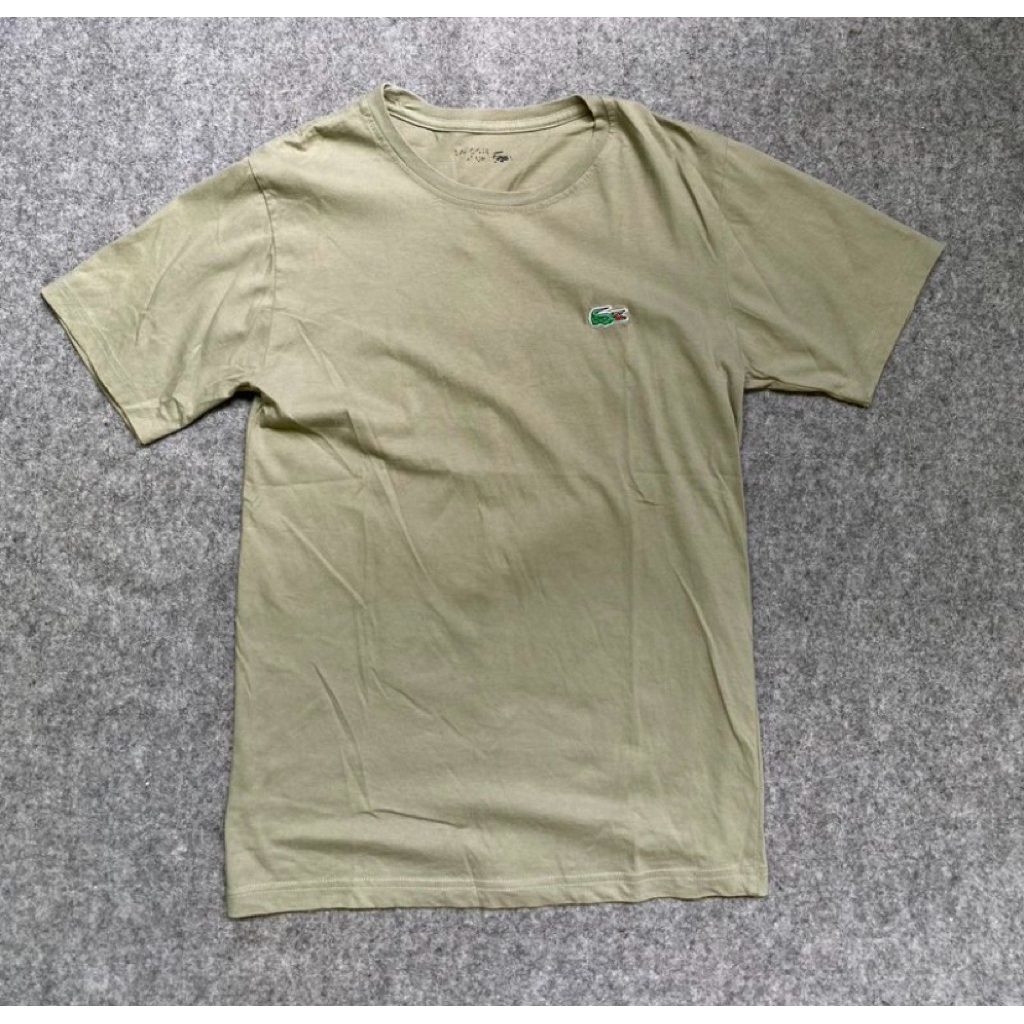 Tshirt Kaos Lacoste Simple logo Olive green