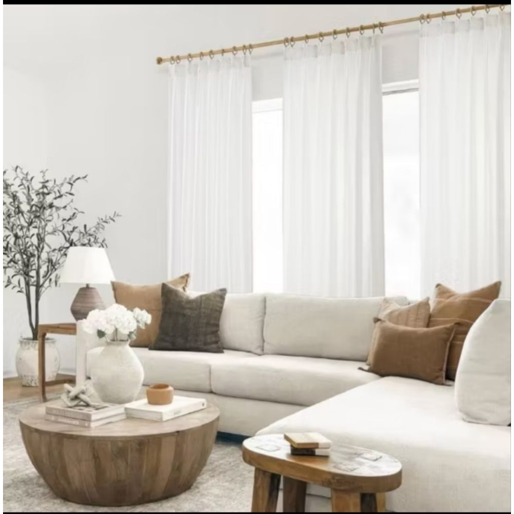 vitrase gorden putih polos premium gorden vitrase