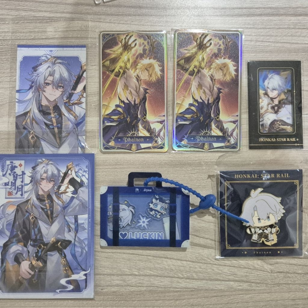 Honkai Star Rail Phainon Metal Pin Film Card Laser Card Luckin Coffee