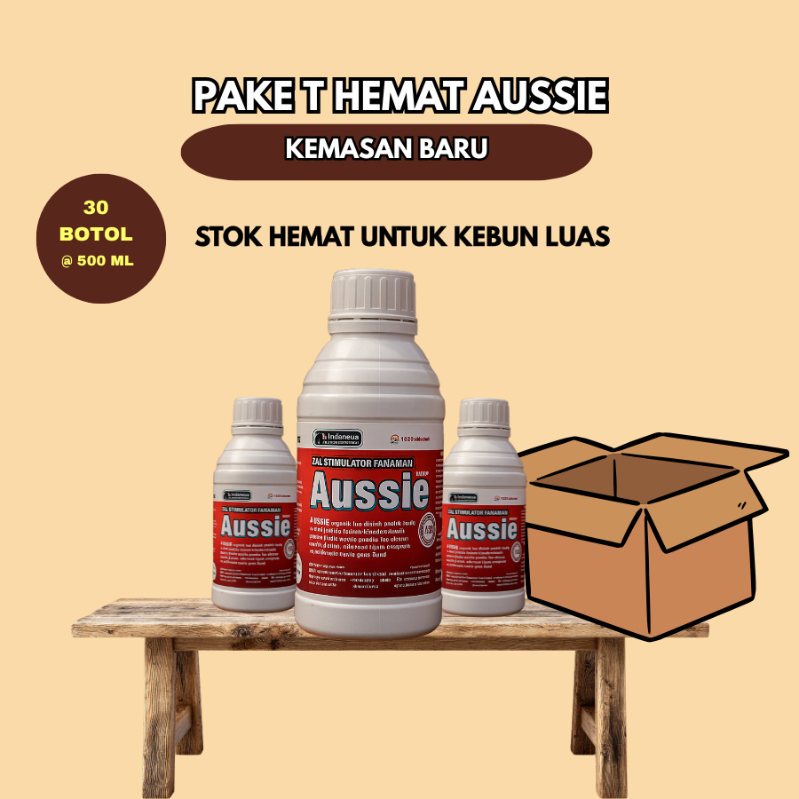 AUSSIE Paket 30 Pcs Pupuk Sawit 500ml | Booster Nutrisi Sawit Hemat Lahan Luas Penguat Akar