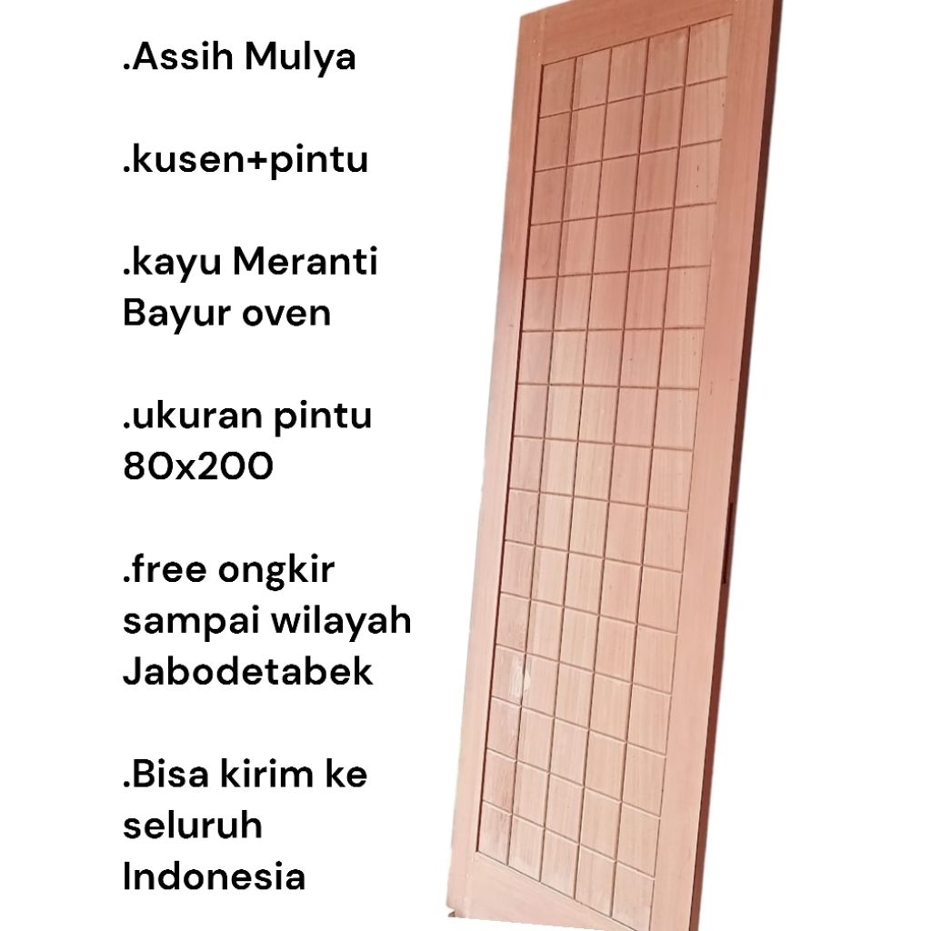 pintu minimalis kayu Meranti Bayur oven berikut kusen