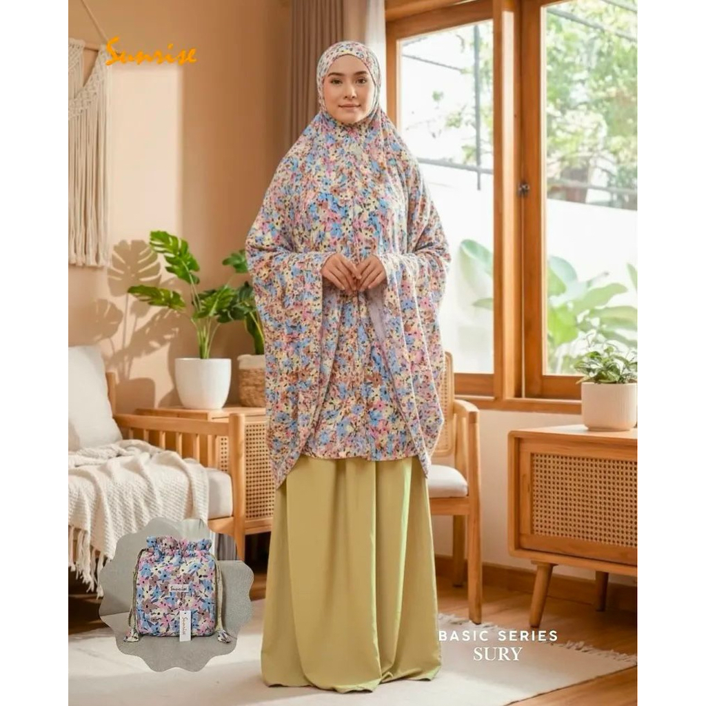 Mukena Sunrise - Sury -  Mukena Dewasa Rayon Premiun
