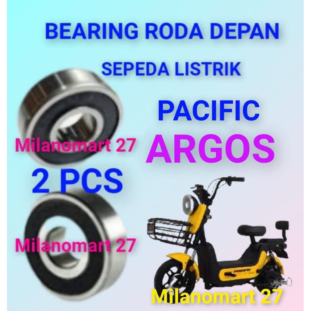 bearing roda depan sepeda listrik pacific argos laker klahar roda depan sepeda listrik pacific argos