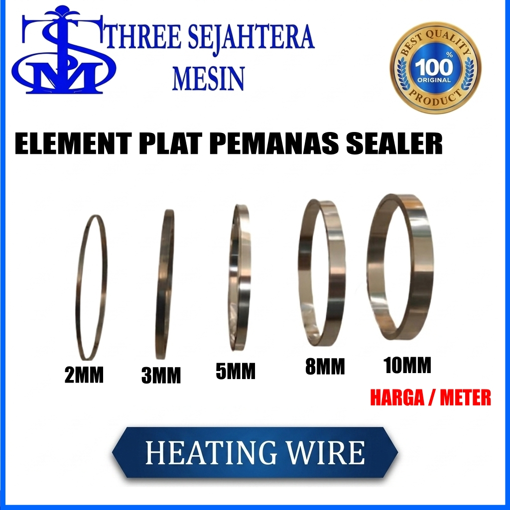 Heating wire 2mm 3mm 5mm 8mm 10mm plat kawat element pemanas vacuum sealer hand sealer pedal sealer