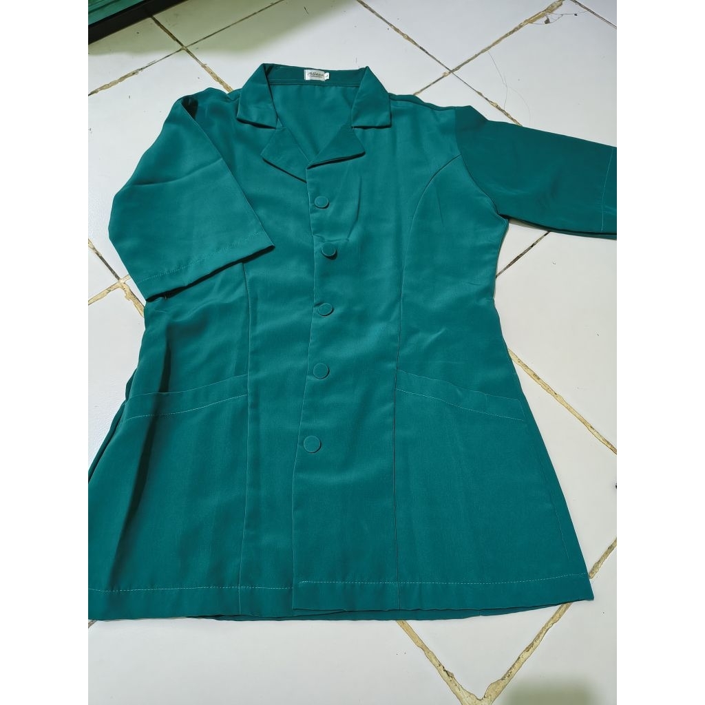 preloved batik hijau atasan seragam pkk