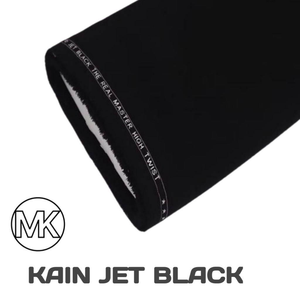 KAIN JET BLACK HITAM PUTIH SUPER