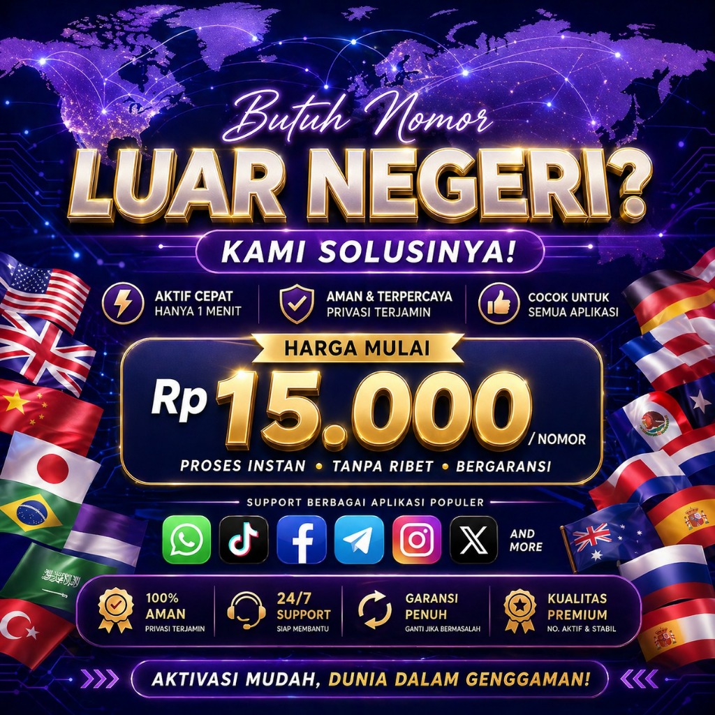 Layanan Nomor Virtual Luar Negeri PREMIUM HQ