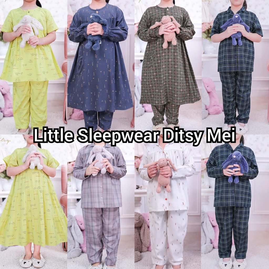 Little Ditsy Nightgown Anak Size 1 2 3 4 5 6 7 Lapin Pajamas Keelan Pajamas Nola Pajamas Nola Summer