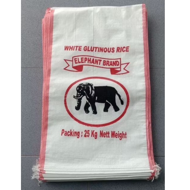 Karung Ketan Gajah isi 50 Pcs -Karung Putih Gajah 25kg