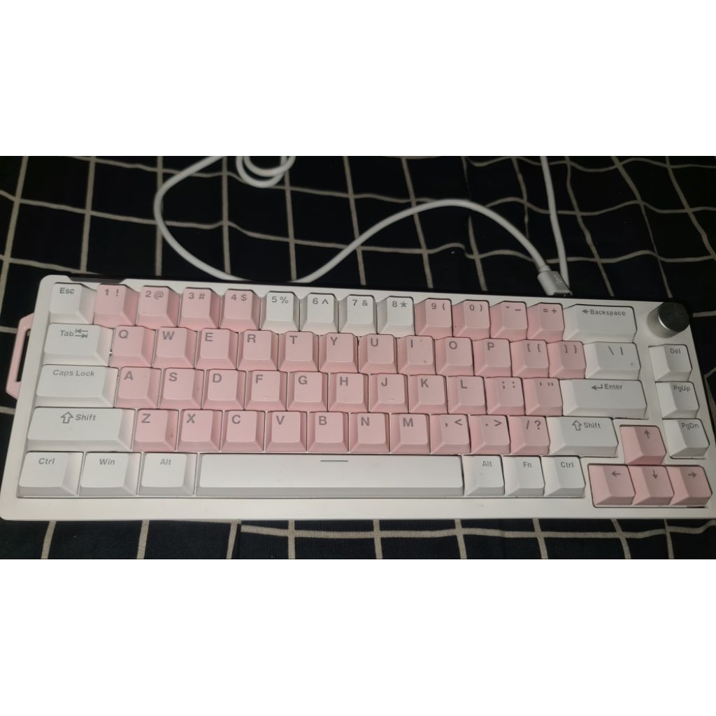 Keyboard Furycube V68 Mechanical Gaming Keyboard 3pin Hotswap Metal Knob Rgb Backlit Wired Bekas Sam