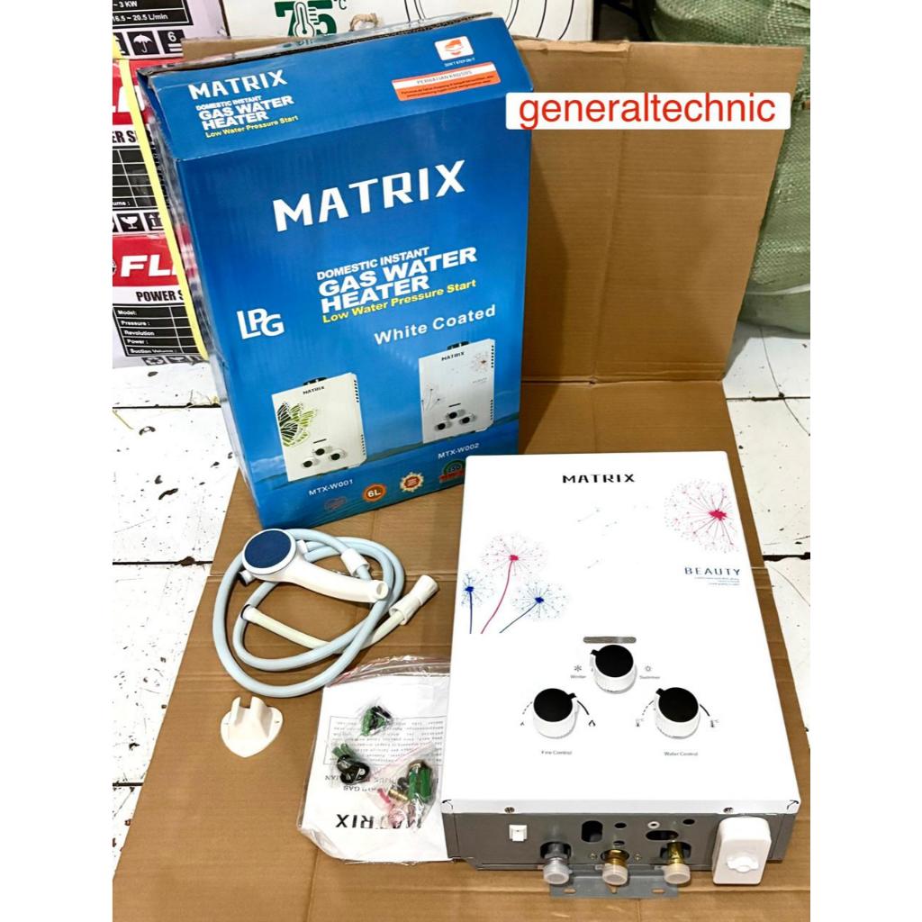 Gas Water Heater Matrix W002 Water Heater W-002 Matrix Heater LPG MTX-W002