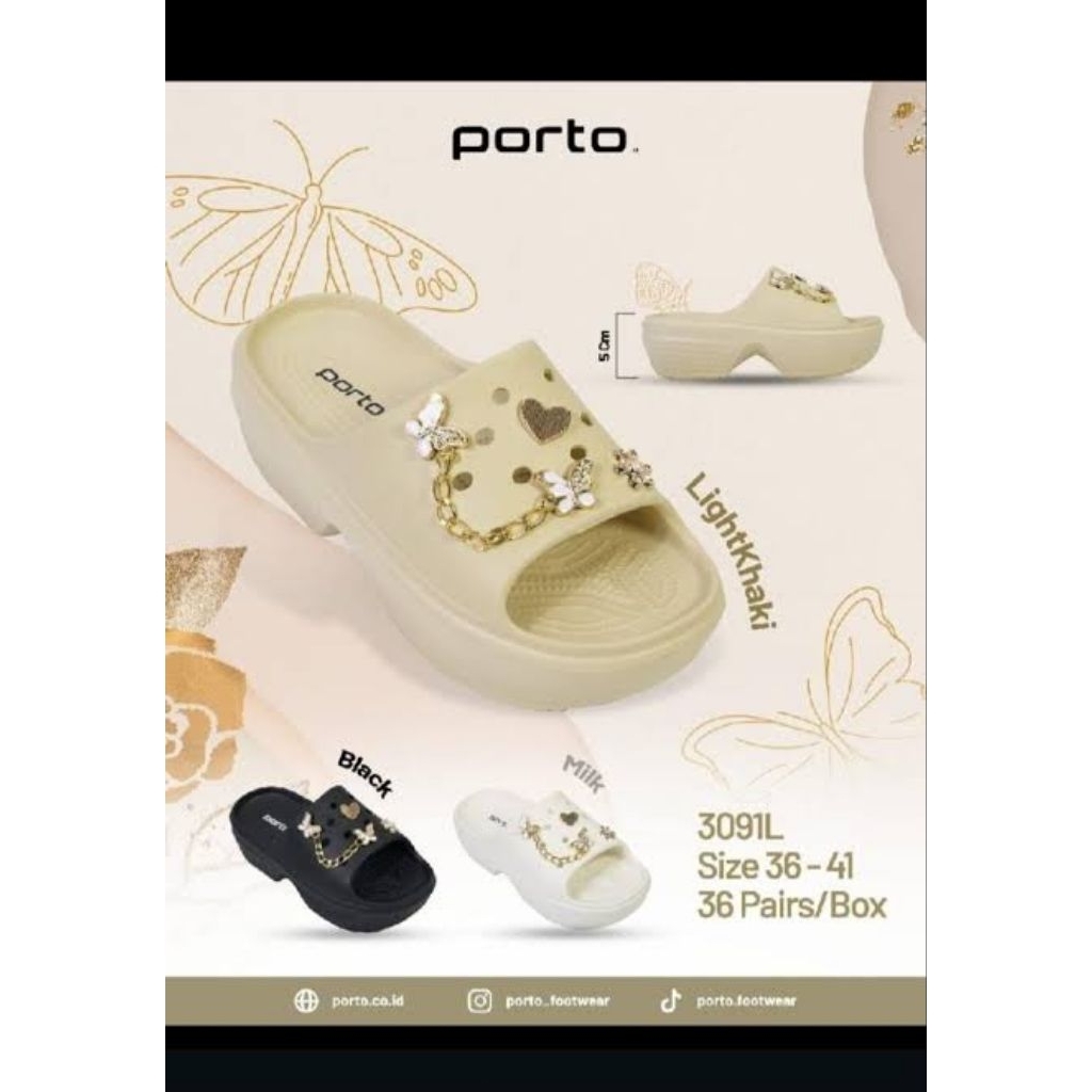 PORTO 3091L SANDAL WANITA SELOP SANDAL