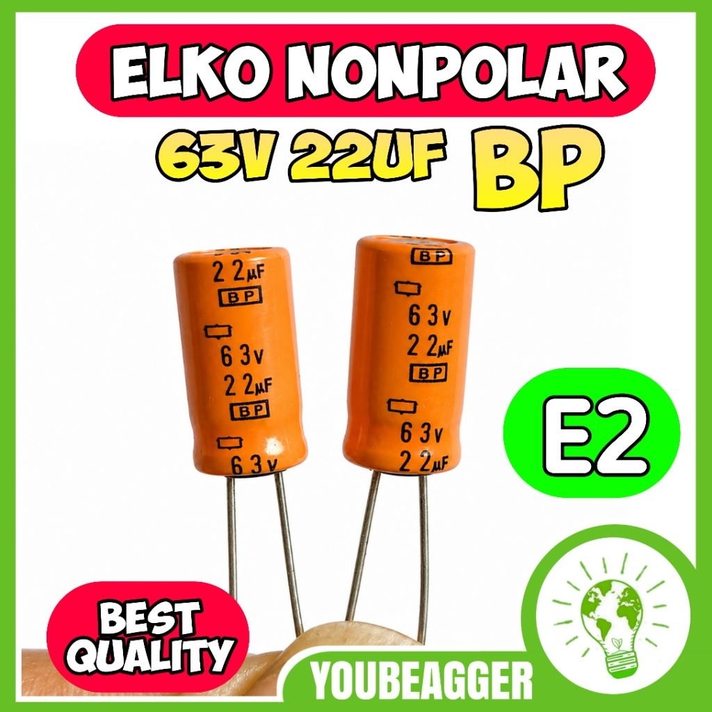 Elko 63v 22uf Bipolar non polar