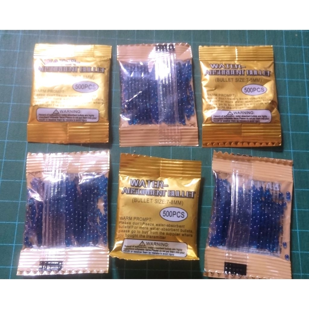 6 Bungkus Peluru Water Gel 7-8 mm