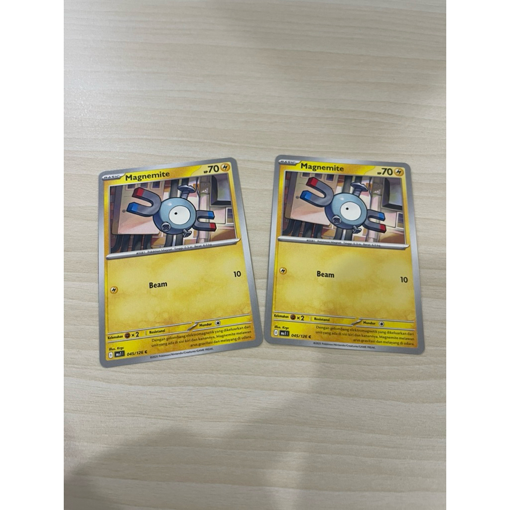 POKEMON Magnemite 045/126 C ma1   INDONESIA EVOLUSI MEGA