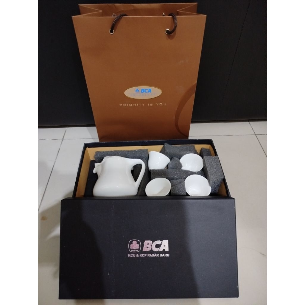 tea set cangkir teh set teko teh perlengkapan tea pai cangkir teh souvenir bca prioritas bank
