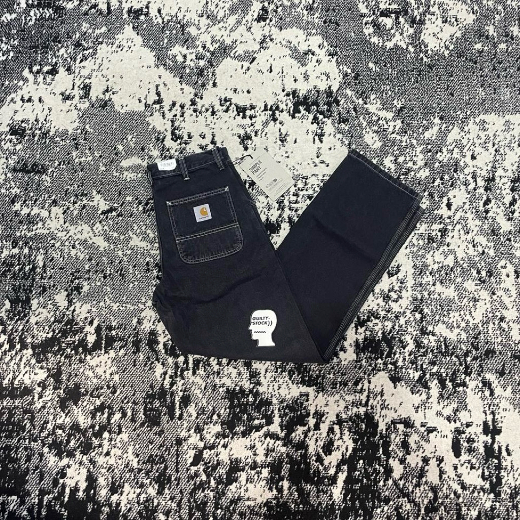 CARHARTT WIP SIMPLE PANTS BLACK WASHED