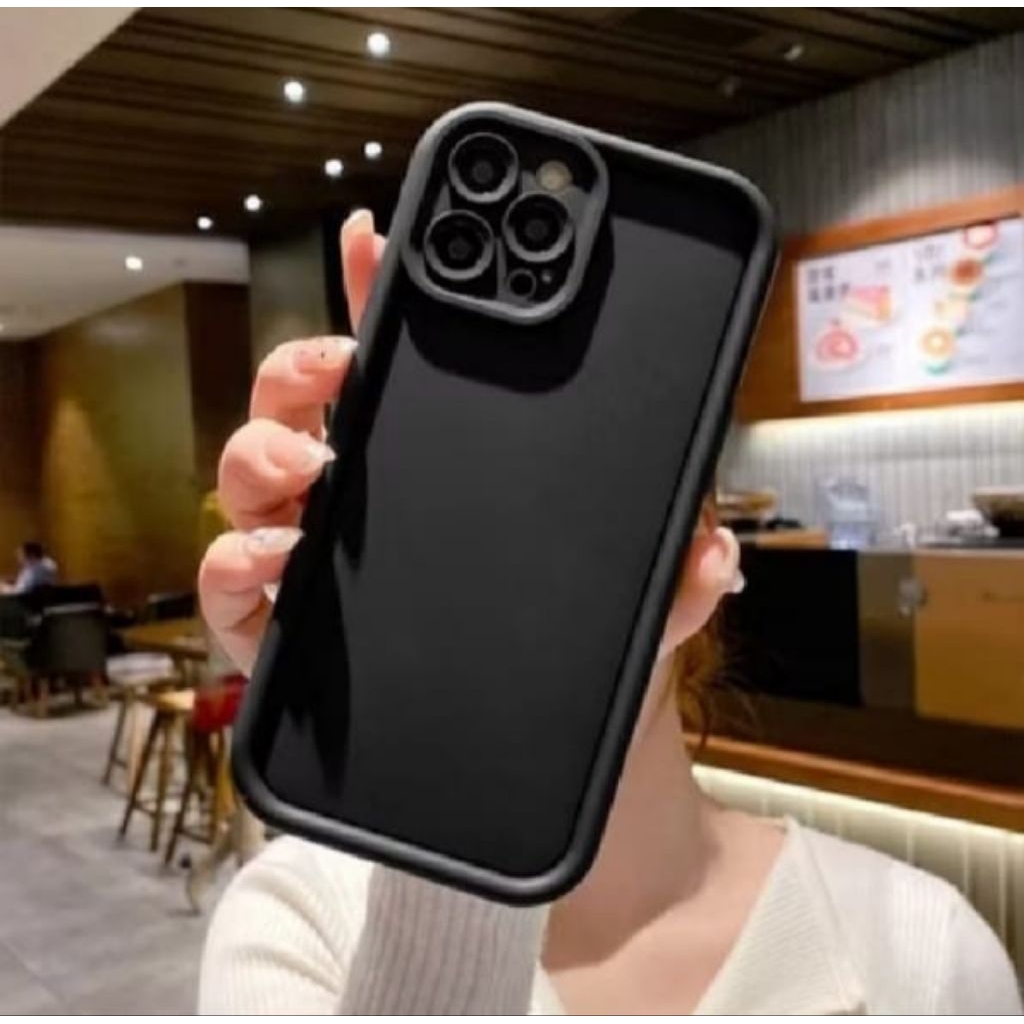 Kesing case OPPO A74/A95 4G midnight matte black procam tahan banting berkualitas elegan dan mewah