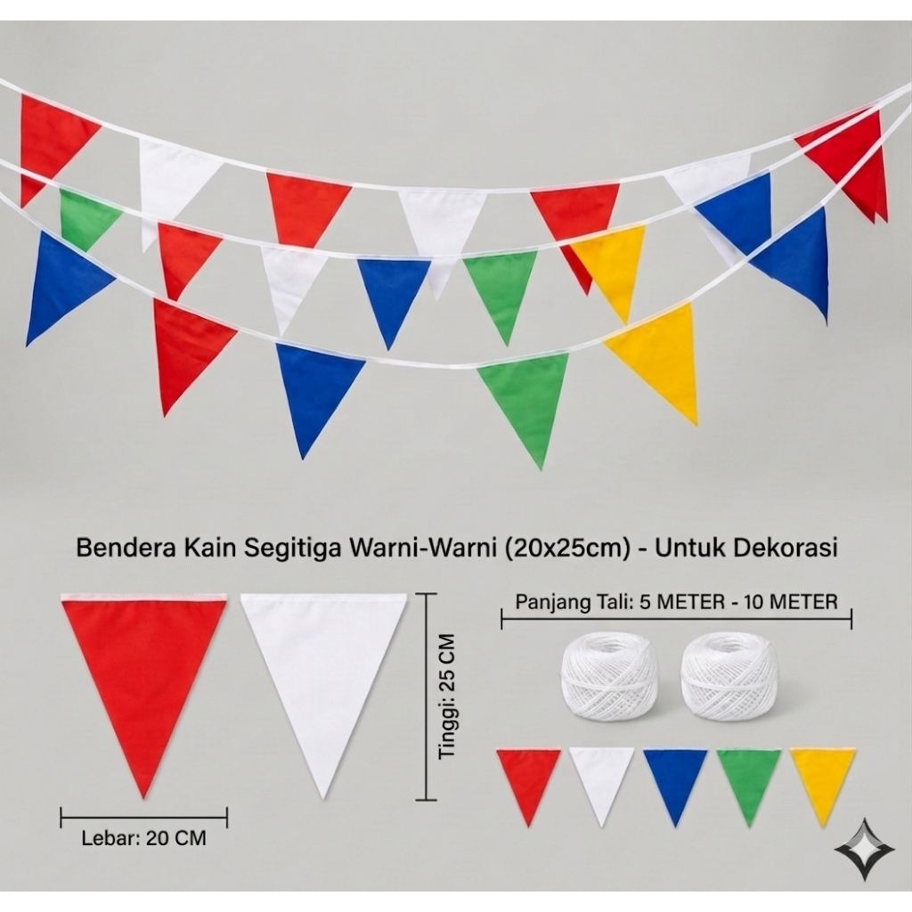 bendera segi tiga umul umul dekorasi agustusan