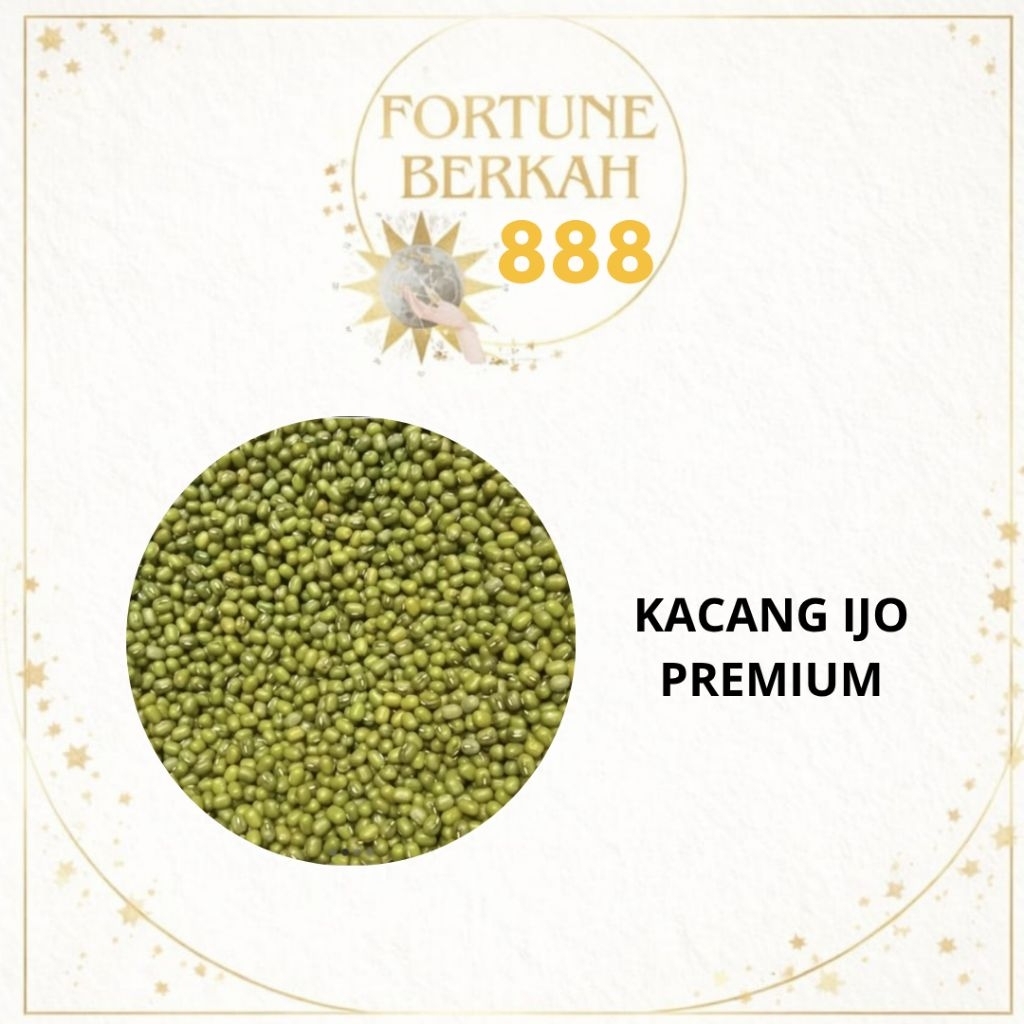 Kacang Hijau Premium 1kg 500gr 250gr Kualitas Super Bersih Kering Biji Besar Cocok Bubur & Toge