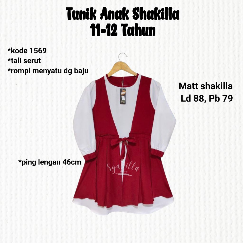 (056) Tunik Rompi Shakilla Anak 11-12 Tahun