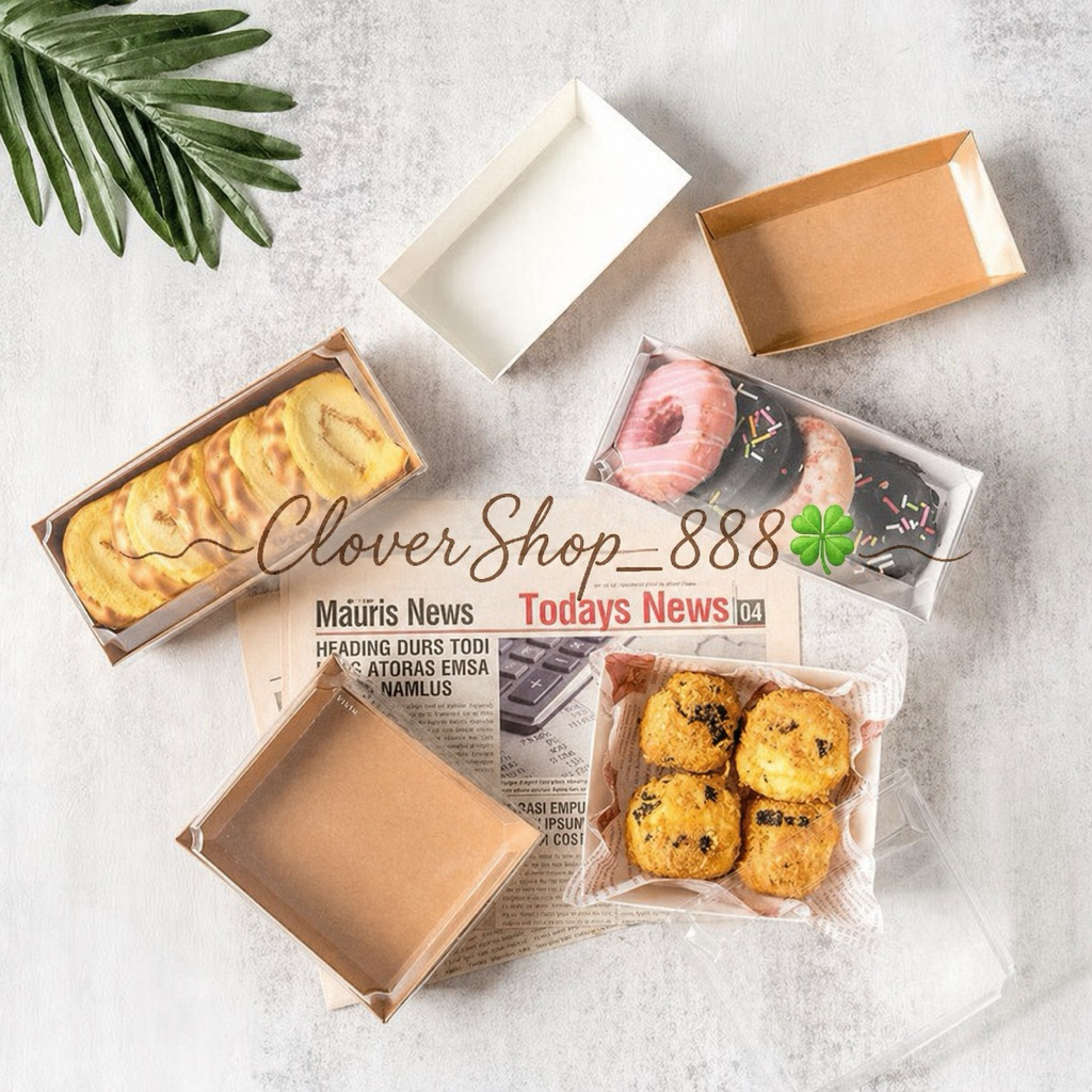 10pcs BURGER BOX /Paper Box Donut / Paper Box Burger / Paper Box Sandwich / Box Roti Salad  / Kotak 