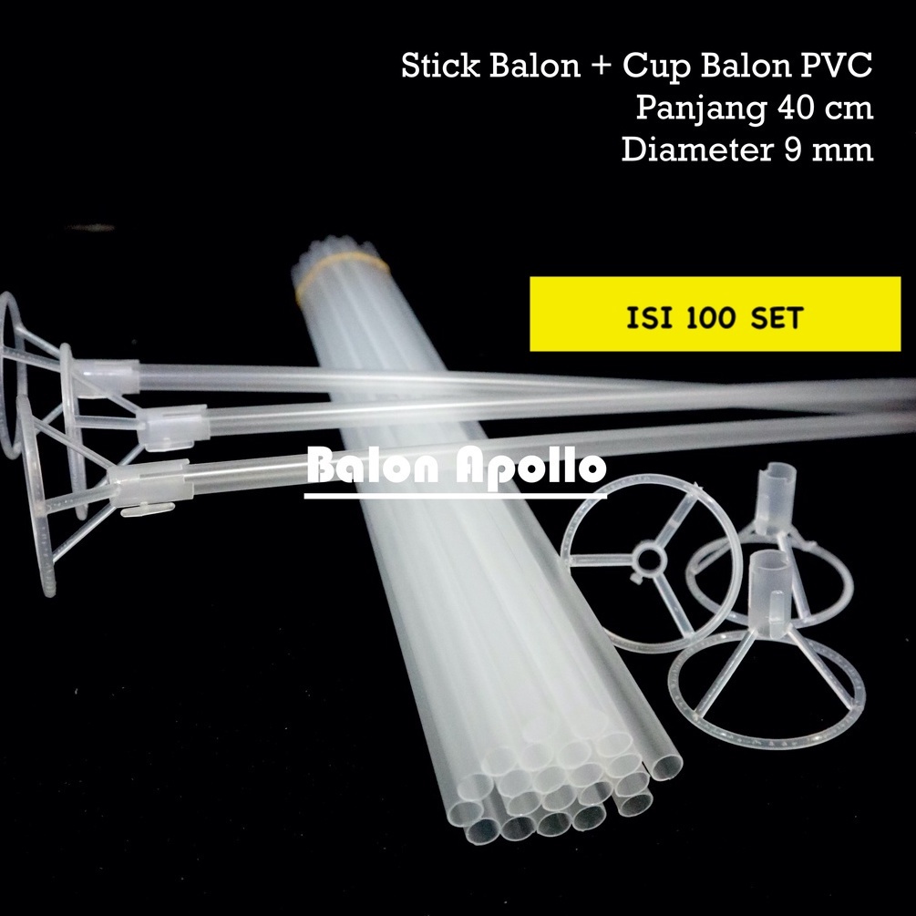 Stick Balon + Cup Balon PVC (100 SET)