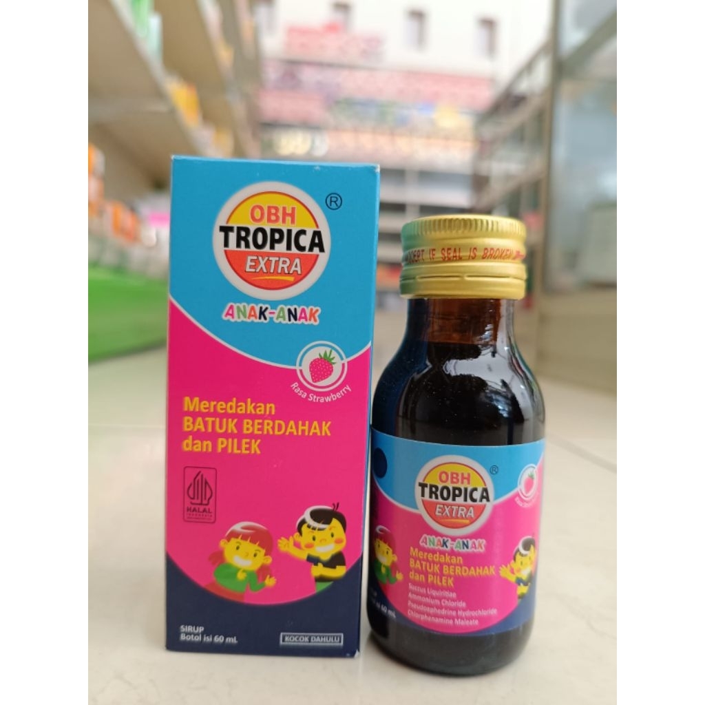 OBH TROPICA extra anak anak dengan rasa strawberry