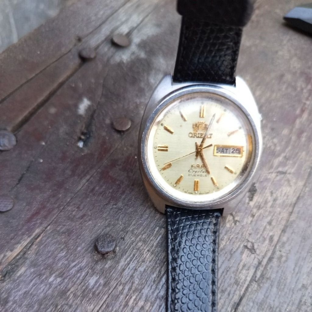 jam orient aaa crystal otomatis vintage original bekas