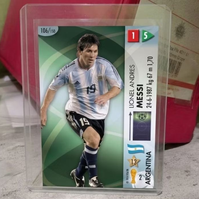 Kartu Replica Mainan Anak Jadul Bola Messi Argentina 2006