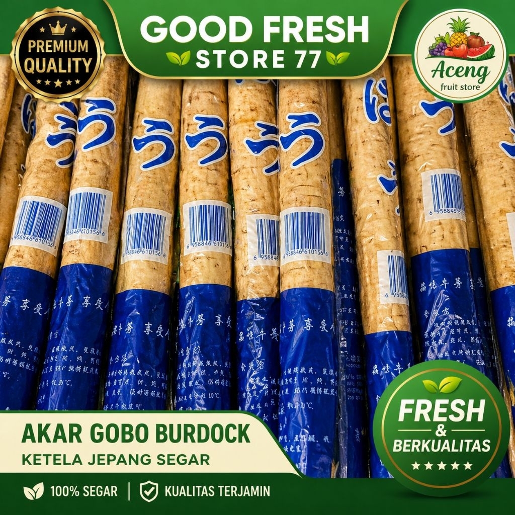 akar gobo burdock ketela jepang burdock root fresh pcs