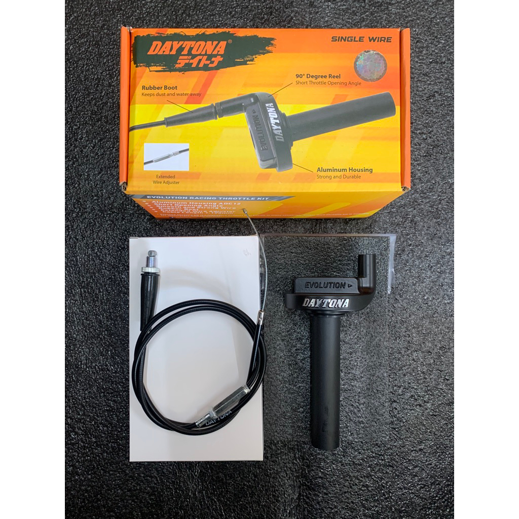 GAS SPONTAN DAYTONA EVOLUTION 5497 SINGLE KABEL UNIVERSAL PANJANG 1,1 METER SEMUA MOTOR SPORT BEBEK 