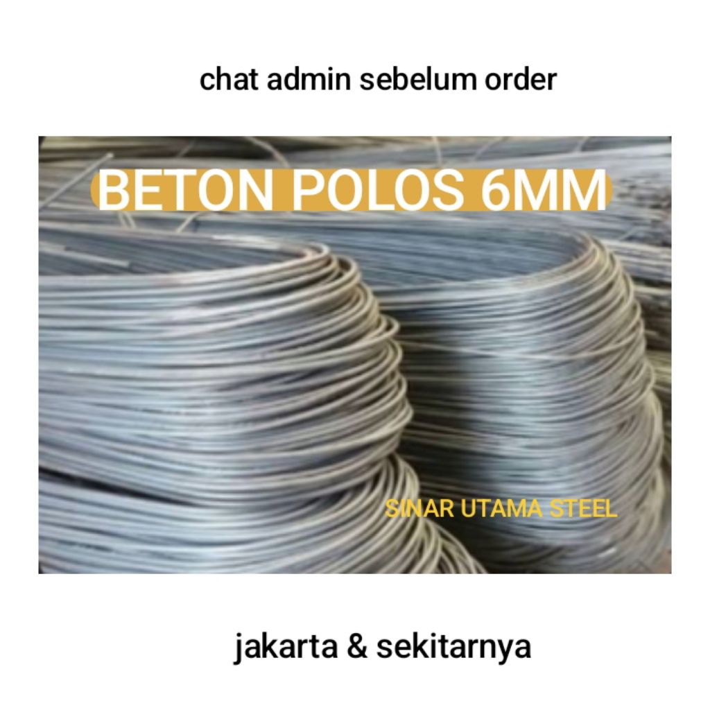 Besi Beton Polos 6 mm SNI SERTIFIKAT tp280 / Besi Beton Polos 6mm tp280