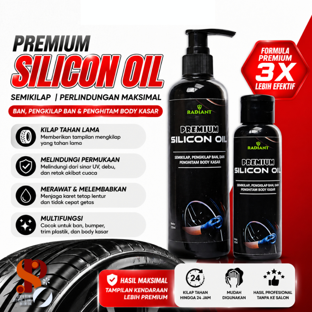 Semir Ban Mobil SILICON OIL Tahan Lama Semir Ban Motor Permanen Penghitam Pengkilap Ban Motor Silico