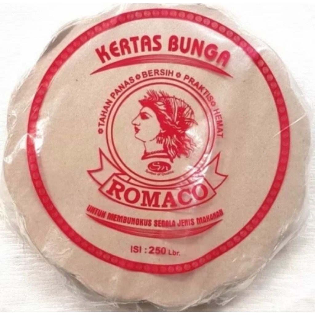 Kertas Nasi Bulat Kertas Alas Nasi Bunga 250 Lembar