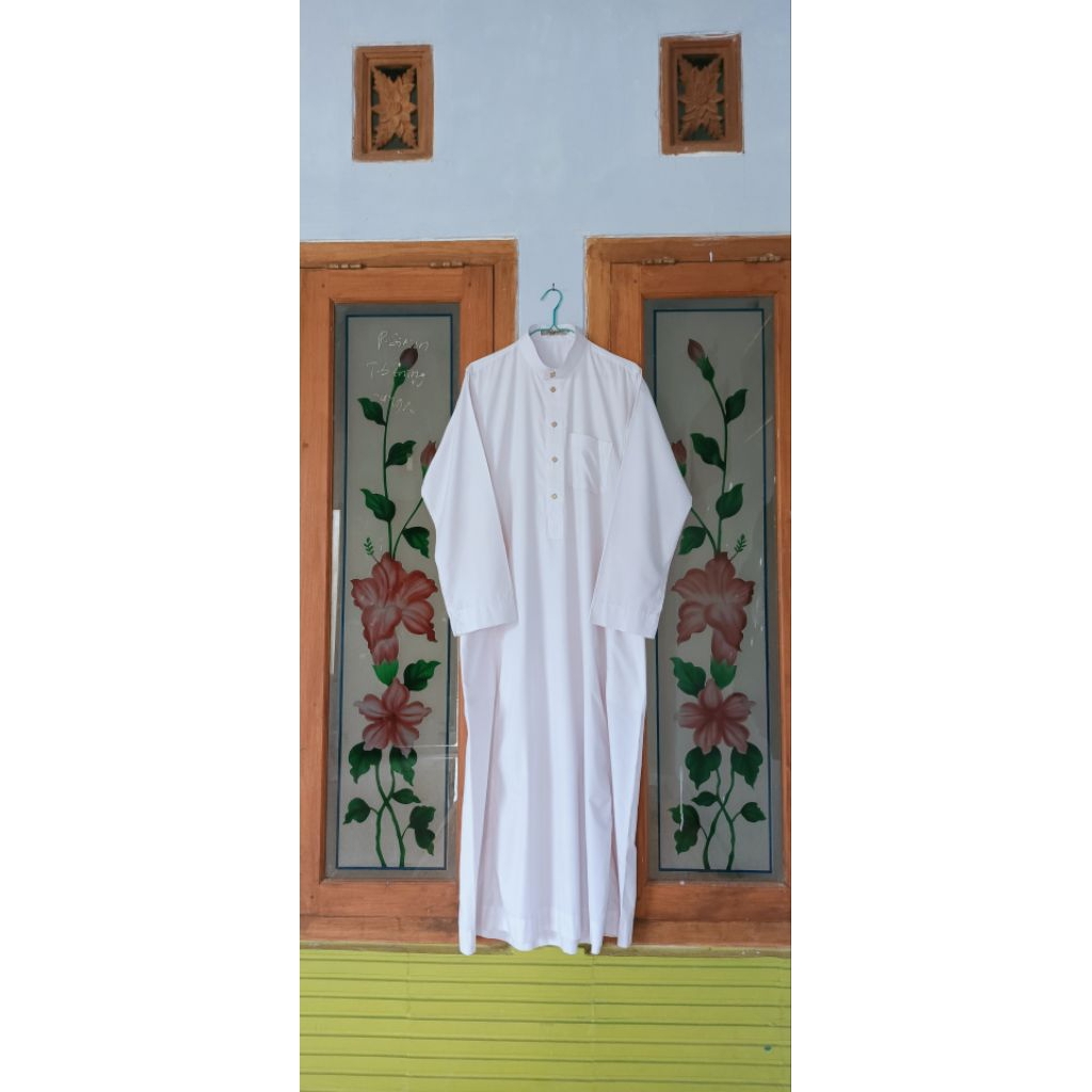 GAMIS PRIA PUTIH PL BRAND ALLEBAS 5