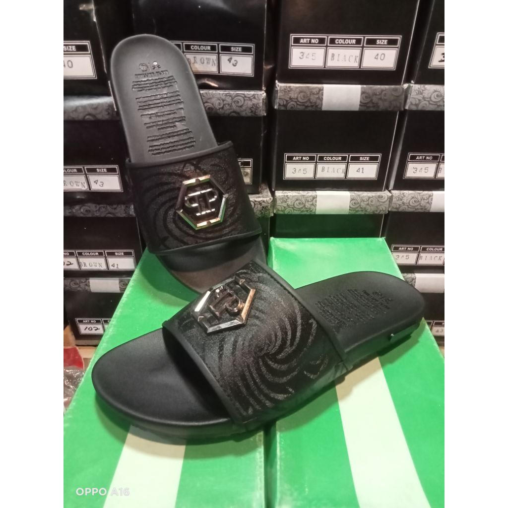 sandal slop pria sendal philipp plein
